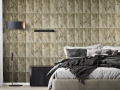 modern bedroom interior in gray tones, bedroom mock up, 3d rende